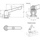 Adjustable lever GN 307-30-M5-SW - with internal thread and washer black