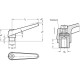 Adjustable lever GN 101.1-18-M8-SW - with internal thread black