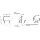 Threaded plug GN 441-32-G3/4-2-BL - resistance up to 100°C, white aluminum
