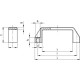 M.443/110-SH holder - polyamide, through holes for countersunk head screws
