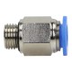 Straight pneumatic plug-in connector, for hose fi 10 mm, G 1/4 GZ, nickel-plated brass