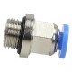 Straight pneumatic plug-in connector, for hose fi 4 mm, G 1/8 GZ, nickel-plated brass