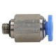 Straight pneumatic plug-in connector, for hose fi 4 mm, M5 male thread, nickel-plated brass