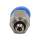 Straight pneumatic plug-in connector, for hose fi 4 mm, M5 male thread, nickel-plated brass