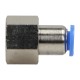 Straight pneumatic plug-in connector, for hose fi 6 mm, G 1/4 GW, nickel-plated brass