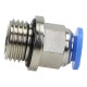 Straight pneumatic plug-in connector, for hose fi 6 mm, G 1/4 GZ, nickel-plated brass
