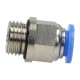 Straight pneumatic plug-in connector, for hose fi 8 mm, G 1/4 GZ, nickel-plated brass