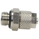 Straight screwed pneumatic hose connector, fi 6x4 mm, G 1/8 GZ, nickel-plated brass
