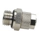 Straight screwed pneumatic hose connector, fi 8x6 mm, G 1/4 GZ, nickel-plated brass