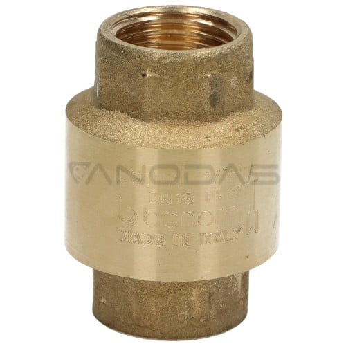 Tiesus atbulinis vožtuvas G 1/2 GW, PN12, žalvaris, NBR  Tiesus atbulinis vožtuvas G 1/2 GW, PN12, žalvaris, NBR