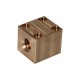Trapezoidal left square bronze nut with holes QBF 16X4L