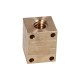 Trapezoidal left square bronze nut with holes QBF 20X4L