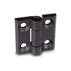 Heavy-duty stainless steel hinge GN 237.3-NI-50-50-A-SW - black