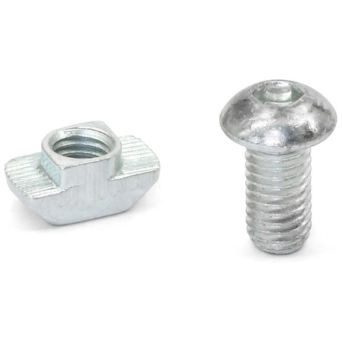 Tvirtinimo komplektas profilių sistemoms 30 / 40 / 45 GN 968-10-M8-20-A - T formos griovams, kurių plotis 8/10, su T formos veržle gn Tvirtinimo komplektas profilių sistemoms 30 / 40 / 45 GN 968-10-M8-20-A - T formos griovams, kurių plotis 8/10, su T formos veržle gn