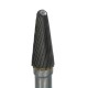 Universal conical rotary file with a ball head KEL 12x28 shank 6mm