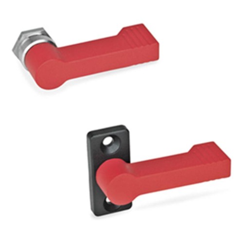 Užrakinimo svirtys GN 702-17-40-C-RS – su keturiomis fiksavimo padėmis kas 90 raudonų Užrakinimo svirtys GN 702-17-40-C-RS – su keturiomis fiksavimo padėmis kas 90 raudonų