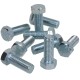 Screw DIN 933 M8x14 class 8.8 steel, galvanized, white (100 pcs.)