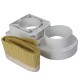 Spindle brush dust collector with 80mm flange
