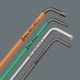 WERA L formos raktas 1.5x90 mm ilgio su rutuliniu daugiaspalviu