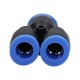 Pneumatic Y-type plug-in tee, for 10 mm hose, plastic