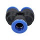 Pneumatic Y-type plug-in tee, for 6 mm hose, plastic
