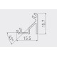 Aluminum profile for LED strip EUROLIGHT, corner, white color, 2m set