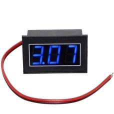 DC 4-30V voltmeter in housing - 0.56” - blue LED