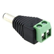 DC Jack Socket Male 2.1x5.5mm with Pin Screw Connector