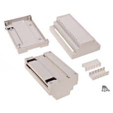 Plastic box Kradex Z104J ABS V0 light gray for DIN mounting 139x89x63mm