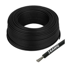 Tinned copper silicone wire 16AWG - 252 wires - 1.3mm2 - black