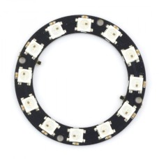Diodų žiedas LED RGB WS2812B 5050x12 - 50mm