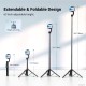 Selfie stick trikojis su Bluetooth pulteliu 4.6-7.2" telefonams veiksmo kameroms Selfie stick trikojis su Bluetooth pulteliu 4.6-7.2" telefonams veiksmo kameroms