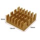 Extruded aluminum heat sink - 14x14x6mm gold - cooling radiator