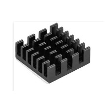 Ekstruzinio aliuminio radiatorius - 14x14x6mm juodas - aušinimo radiatorius