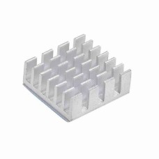 Extruded aluminum heat sink - 14x14x6mm silver - cooling radiator