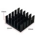 Extruded aluminum heat sink - 22x22x10mm black - cooling radiator