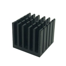Ekstruzinio aliuminio radiatorius - 22x22x20mm juodas - aušinimo radiatorius