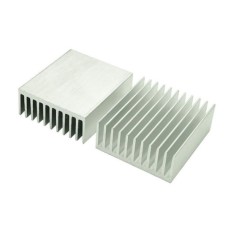 Extruded aluminum heat sink - 40x35x14mm silver - cooling radiator