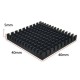 Extruded aluminum heat sink - 40x40x5mm black - cooling radiator