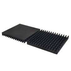 Extruded aluminum heat sink - 40x40x5mm black - cooling radiator