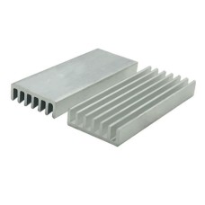 Extruded aluminum heat sink - 50x20x6mm silver - cooling radiator