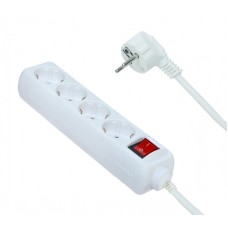 Extension cord 5m x 4 sockets with ground connection and switch