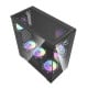Darkflash DS900 kompiuterio dėklas + 7 ARGB ventiliatoriai - juodas