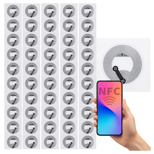 NFC sticker NTAG213 25mm 140 bytes - 50pcs NFC sticker NTAG213 25mm 140 bytes - 50pcs