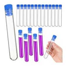 Plastic test tube - 13x100mm - with cap - 20pcs