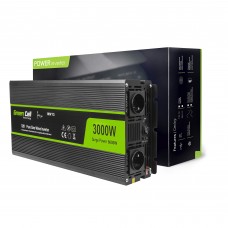 Inverteris 12V/230V 3000W/6000W Sinusinė išėjimo įtampa Green Cell