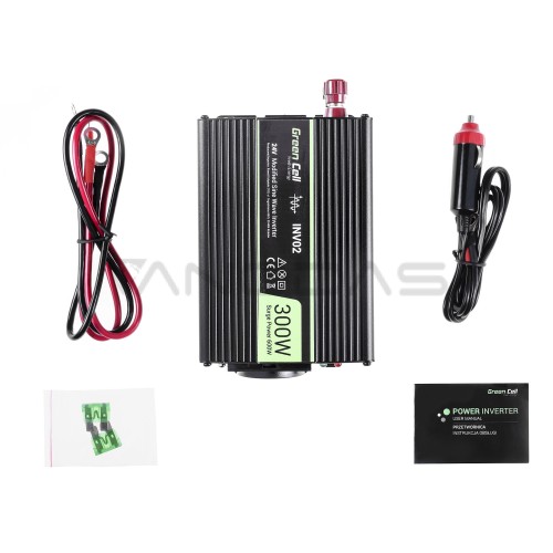 Green Cell® 150W/300W Pur Sinus Convertisseur DC 24V AC 230V