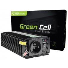 Inverteris 24/230V 500W modifikuota sinusinė išėjimo įtampa Green Cell