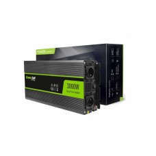 Inverteris 12V/220V 3000W/6000W Modifikuota sinusinė išėjimo įtampa Green Cell