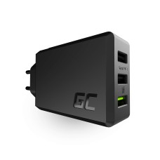 USB-charger 3 ports QC 3.0 18W smart charge 12W Green Cell
